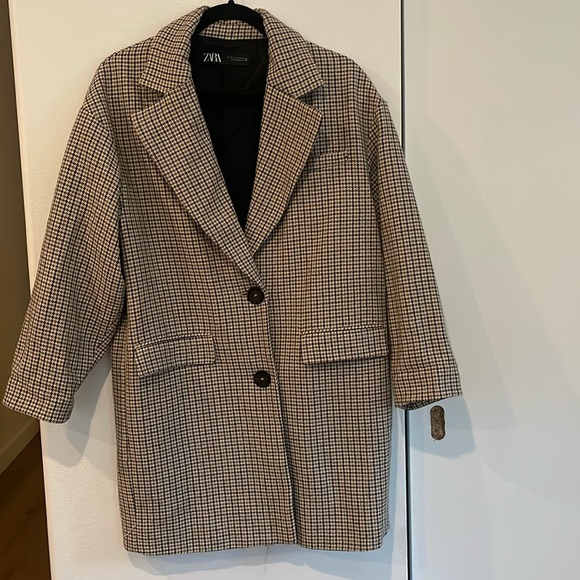 Zara Jackets & Coats Zara Herringbone Coat Poshmark
